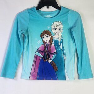 NWOT Disney Sky Blue Frozen Long Sleeve Fleece T-Shirt – Girl’s Size 8